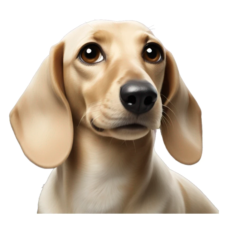 ￼A blonde dachshund howling at a full moon sticker