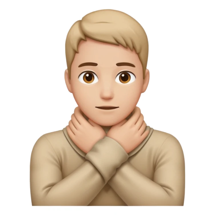 A person with arms wrapped around neck sticker