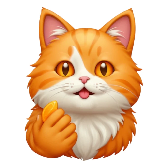 A cute cat emoji blowing a kiss with a little bite sticker