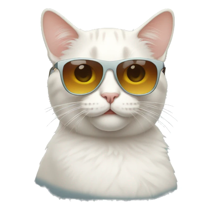 Cat with sunglasses sticker