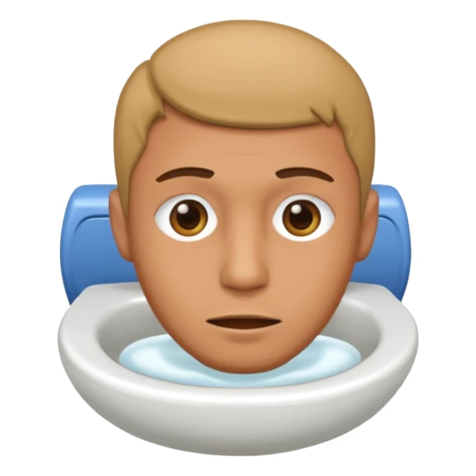 A head in a toilet male sticker