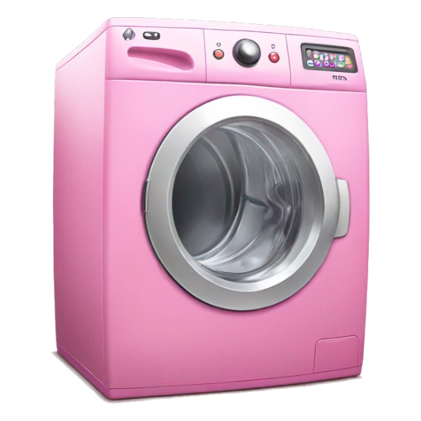 PINK WASHING MACHINE WITH CAR RACING STICKERS ON IT sticker