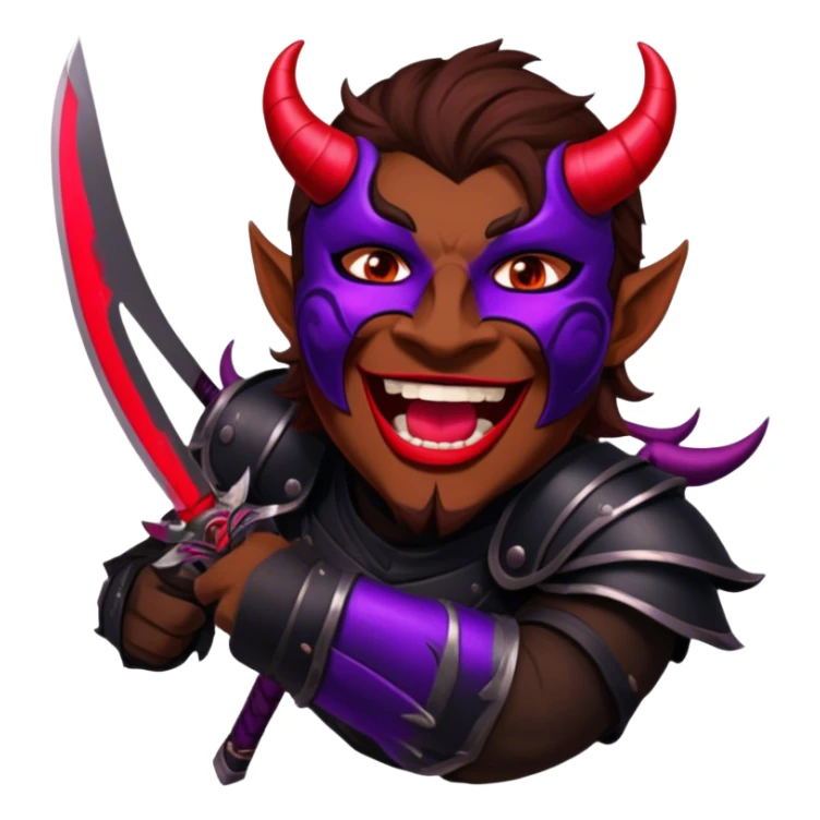 Demon-Horned Warrior sticker