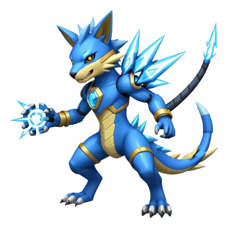 WereGarurumon-Electrike-Zeraora-fusion (full body) sticker