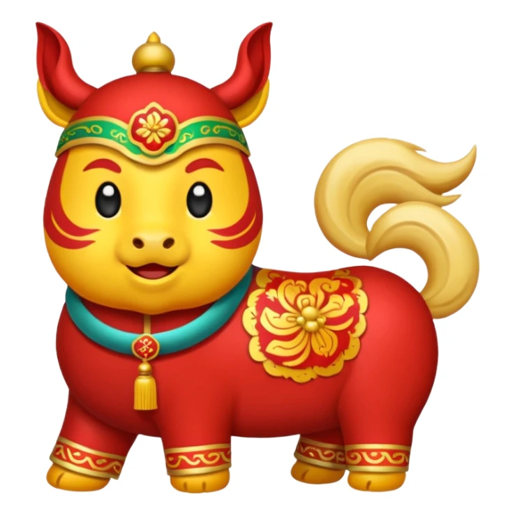 an emoji of chinese new year: 馬年大吉, 身體健康, 主恩滿溢 sticker