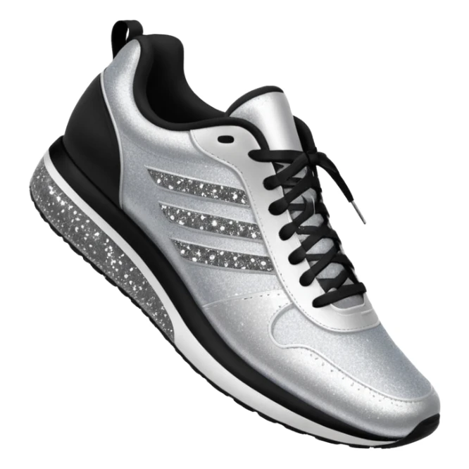 glitter running shoes no brand sticker