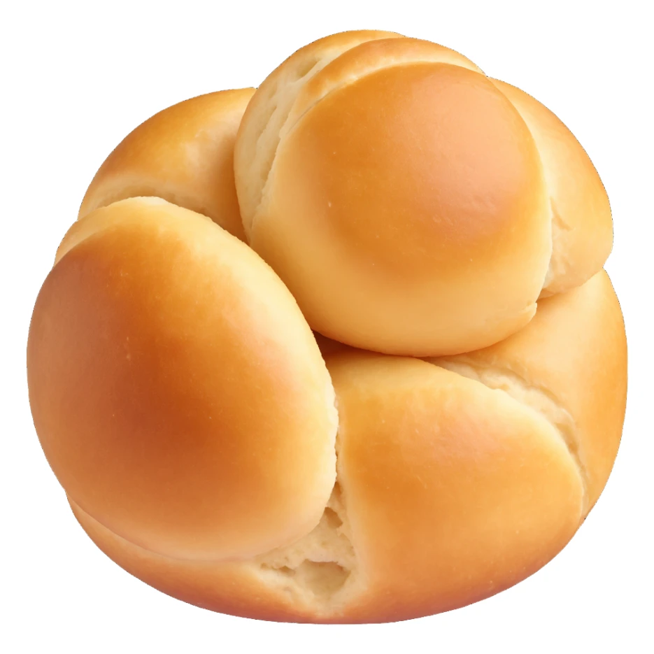 one golden brown Dutch fried dough ball, simple, isolated sticker