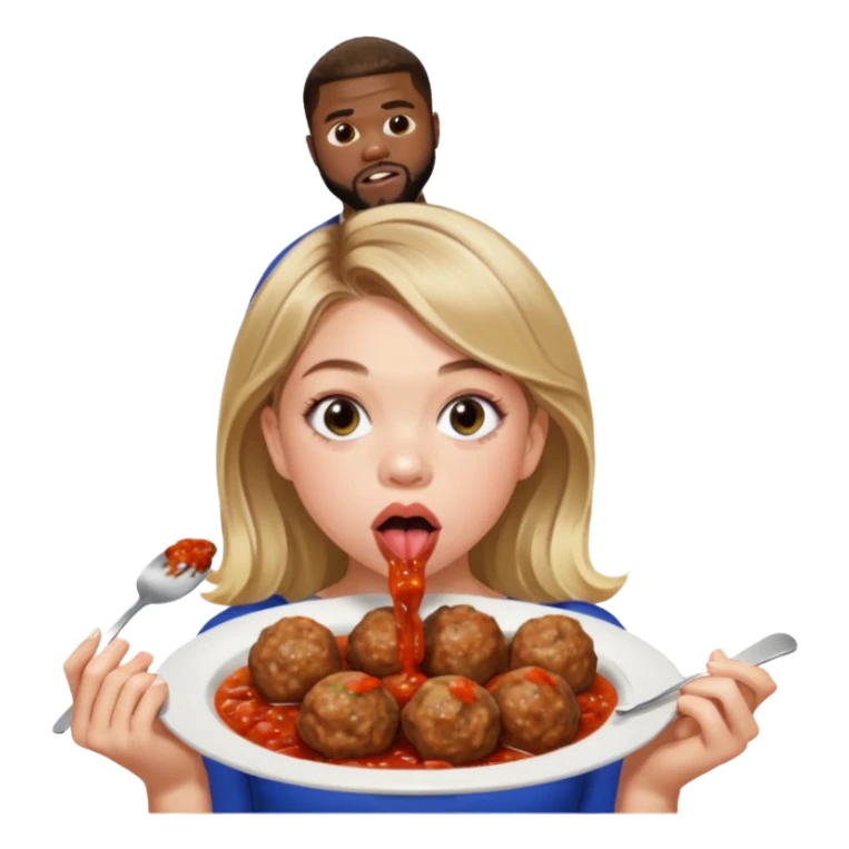 Sydney Sweeney licking Kevin harts meatballs sticker