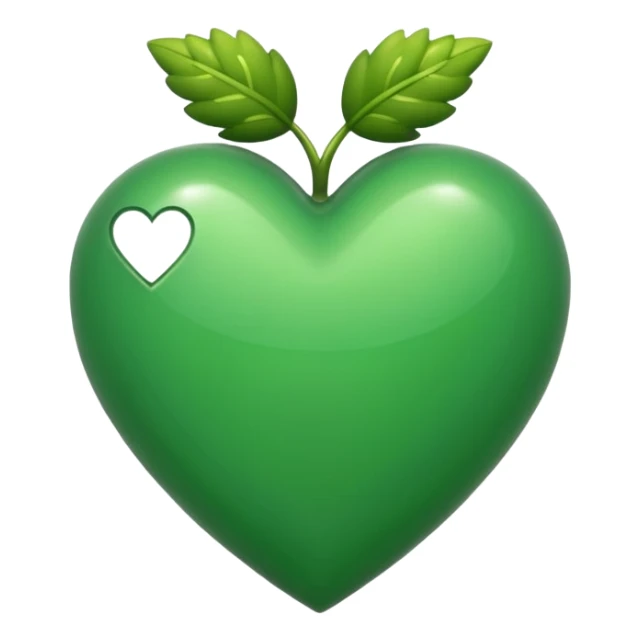 Quiero un corazón color verde pino sticker