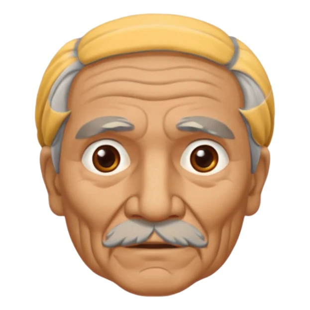 cabeza de señor mexicano, viejo y sticker