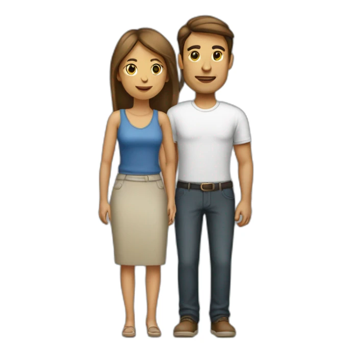 Femme debout sur un homme debout sticker