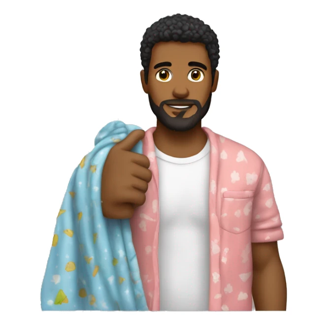 homem com pijama dde tubarão sticker