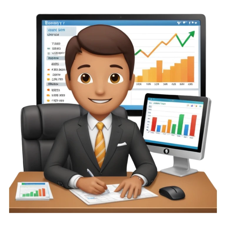 i need an image of a man named clyde who provides basic credit reports. his girlfriend bonny is abind market analyst sticker