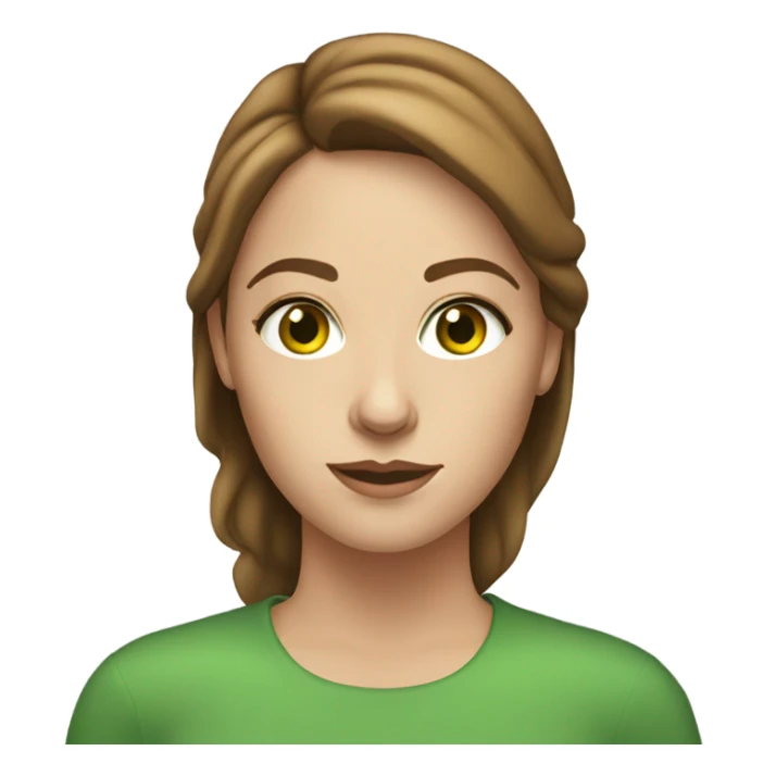 30 year old white woman brown hair green eyes sticker