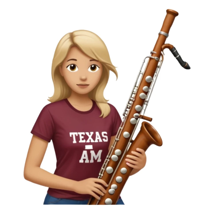 dirty blonde bassoon player texas a&m sticker