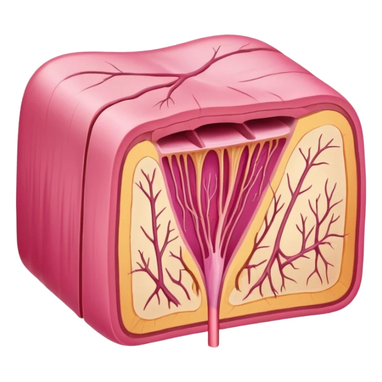 hair follicle cross, with pink colors sticker