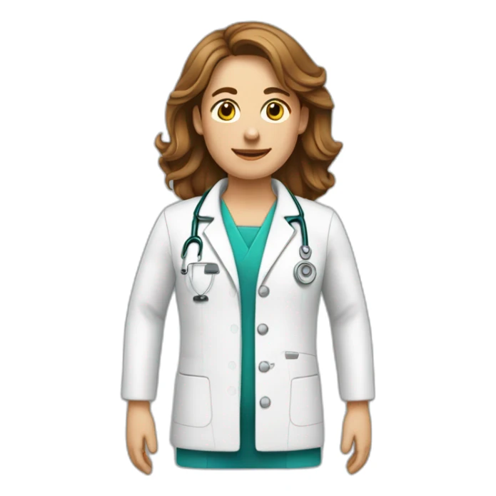 Krankenschwester mit braunen Haaren sticker