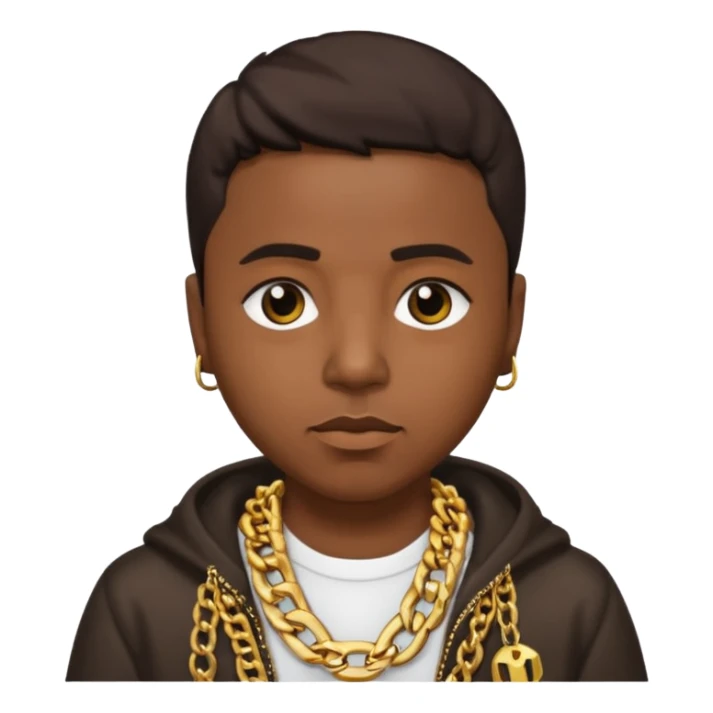 Nas Rapper with dark brown hair sticker