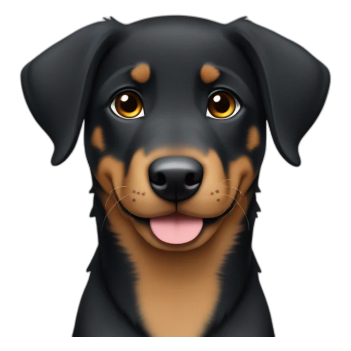 Medium Beauceron puppy with white chest and chin and brown paws and cheeks sticker