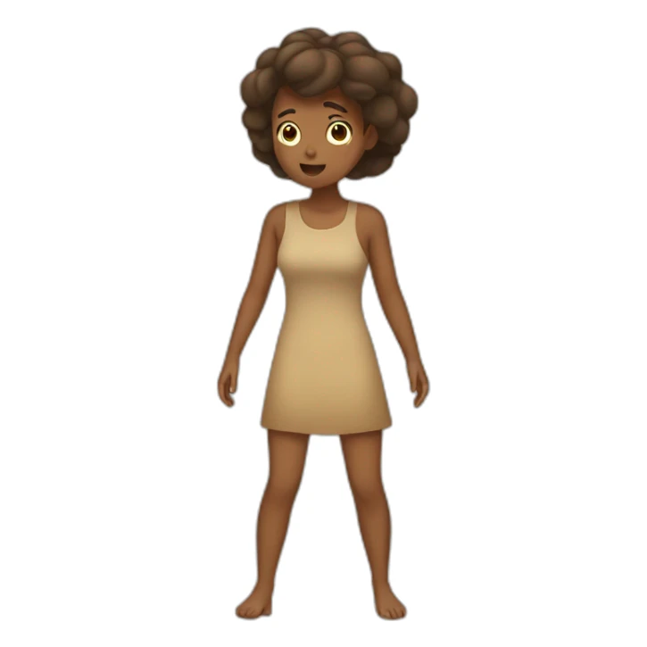 Tan girl soul leaving body scared sticker