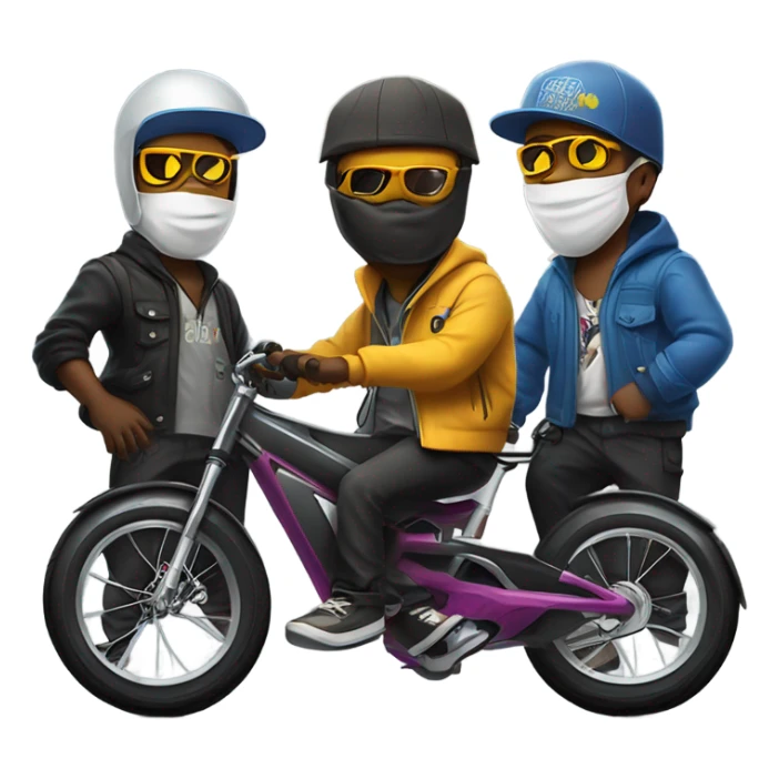 E-Bike Boyz gangsters  sticker