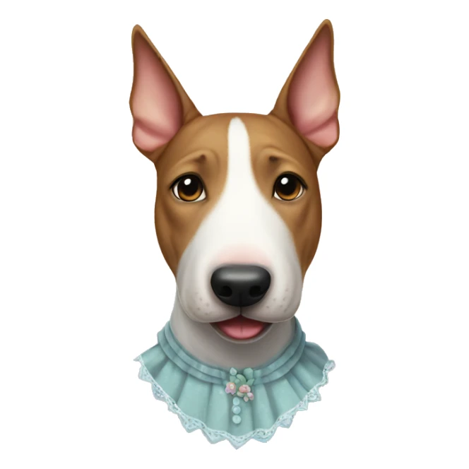 Bull terrier in a dress sticker