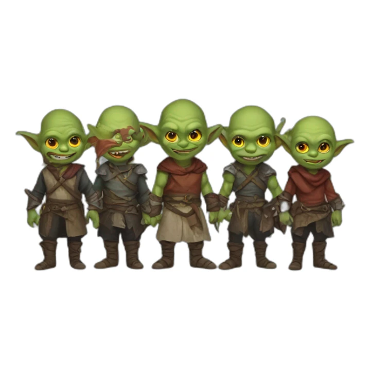 group-of-goblins-in-modern-clothing sticker