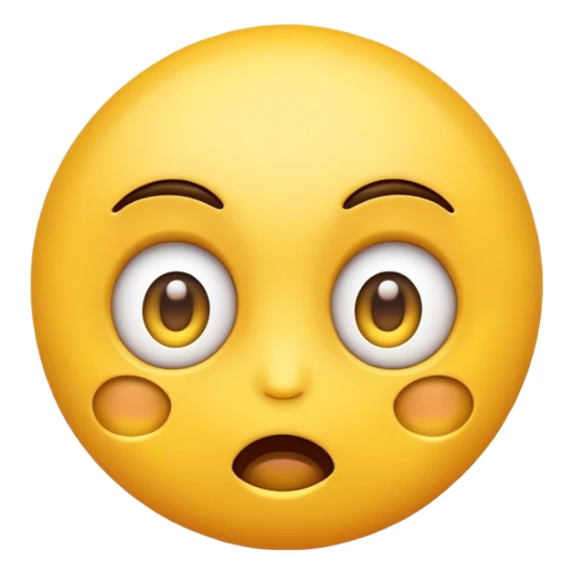 Yellow emoji with 😋but wirh eyes wide open sticker