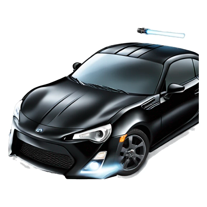 Fr-s Haunted Darth Vader’s ice cube race car with bright white headlights and glowing light saber bumpers  sticker