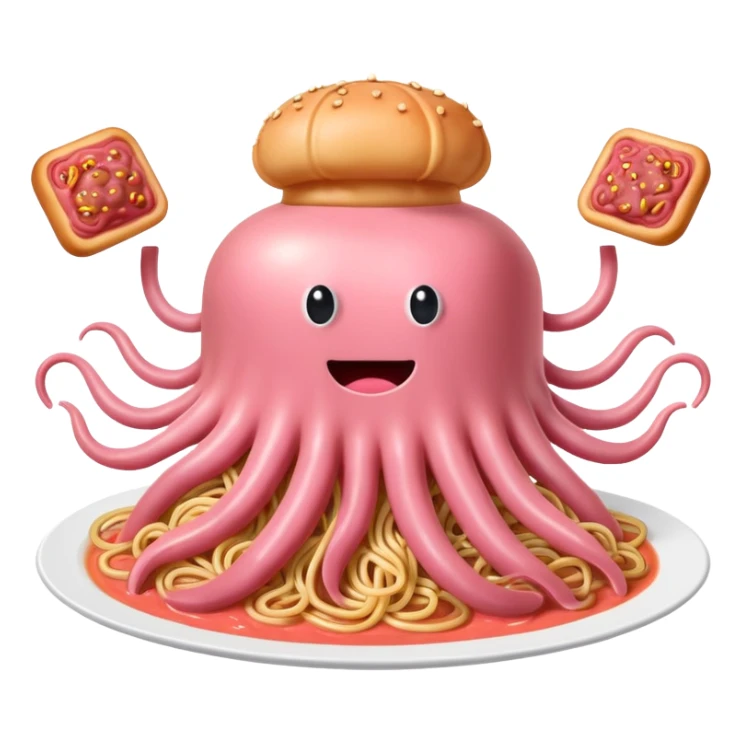 flying spaghetti pastafarian monster pink spam slop sauce sticker