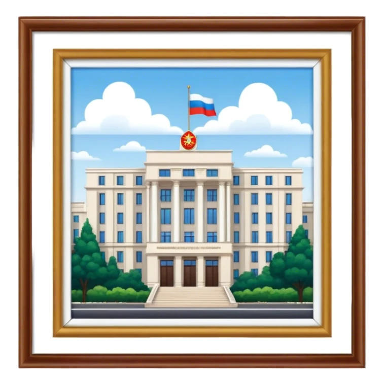 Russia Embassy building.  looks realistic. Not a painting, just a building sticker
