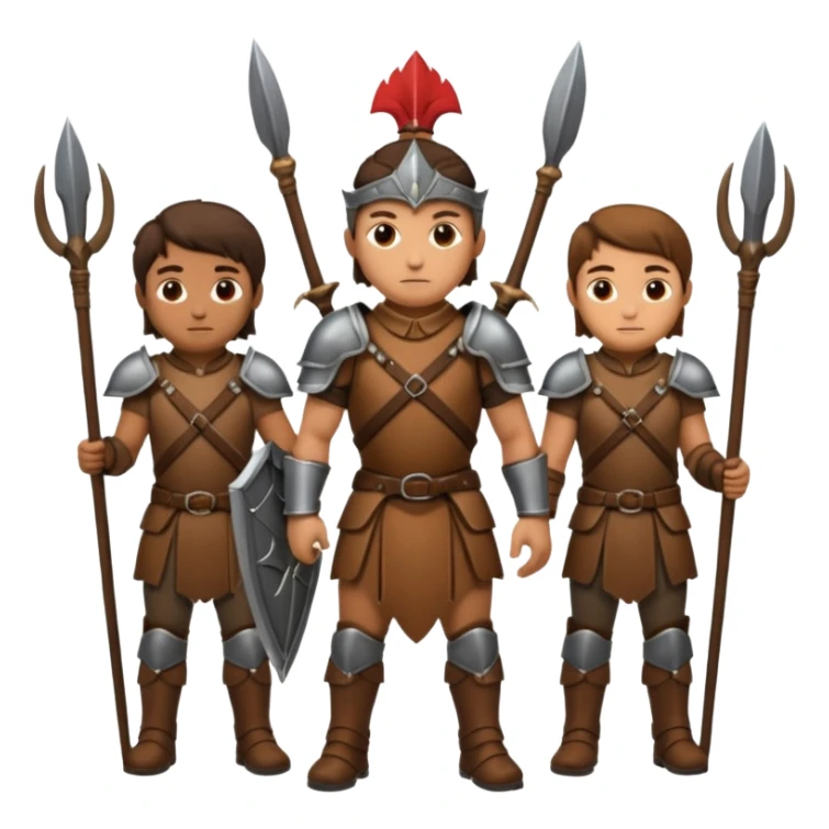 The classic image of hunters in ancient times sticker