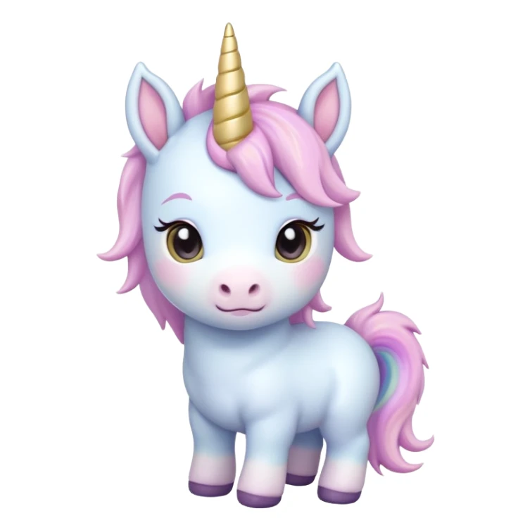baby unicorn, chibi full body sticker