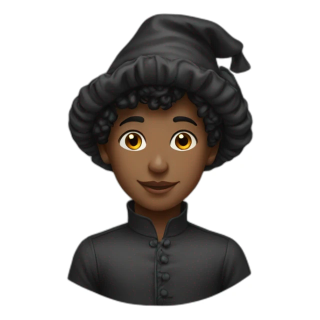 Tismey boy yet a satin bonnet black sticker