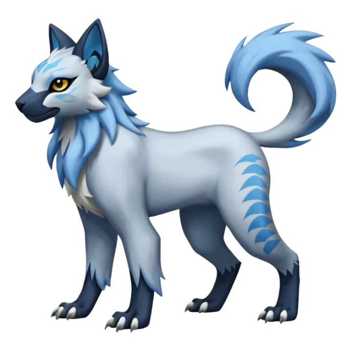 Manectric-Absol-Luxray-Bobcat-Fakémon-fusion-animal-creature, full body  sticker