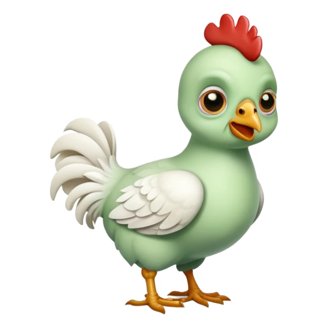 baby zombie riding chicken sticker