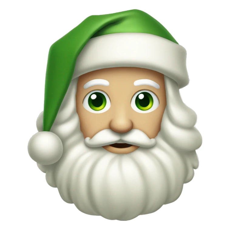 Vintage Caucasian Green Eye Santa  sticker