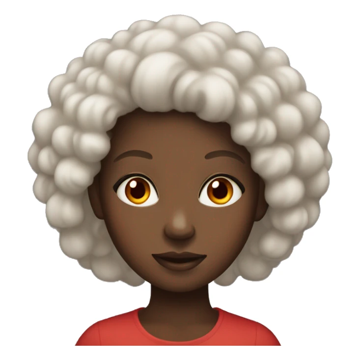 Black girl with red eyes and puffy hair sticker