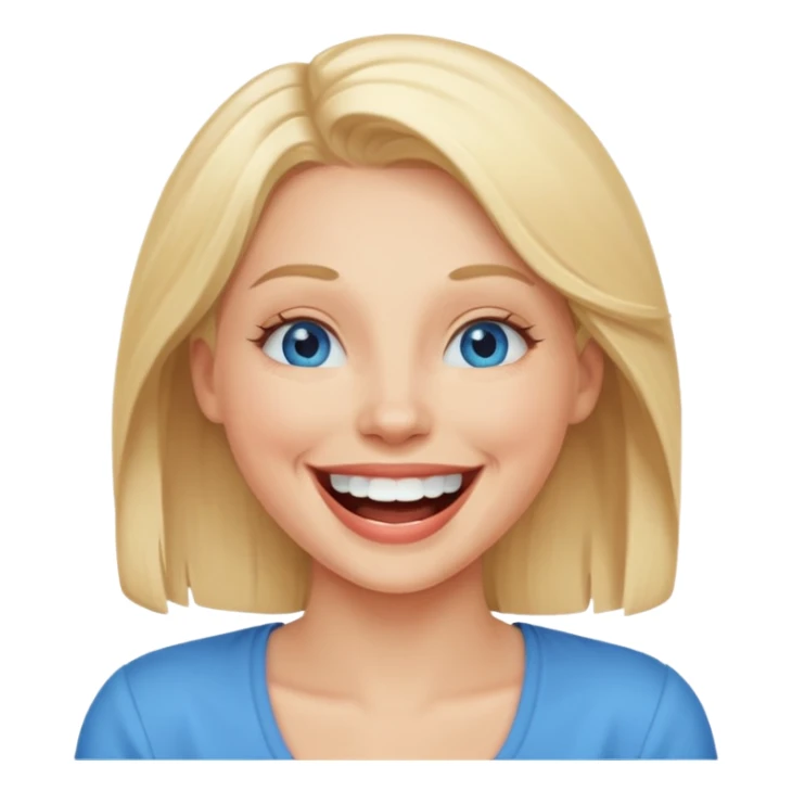 laughing bllonde woman sticker