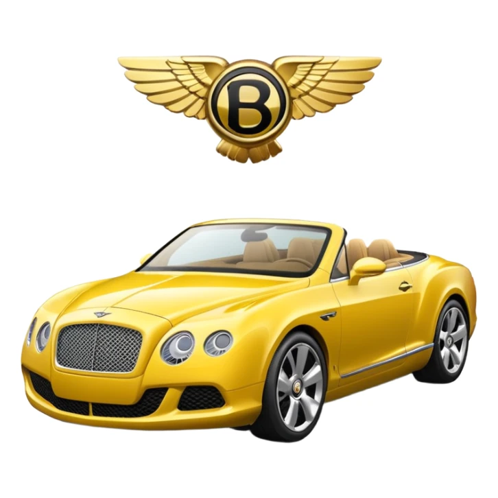 Yellow Bentley sticker