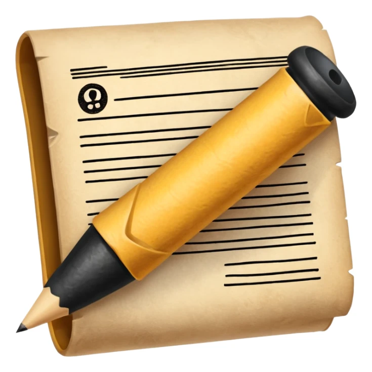 Pergamino enrollado con un sello de cera negro sticker