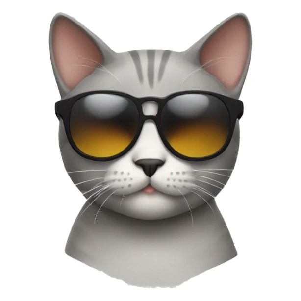Cat with sunglasses sticker