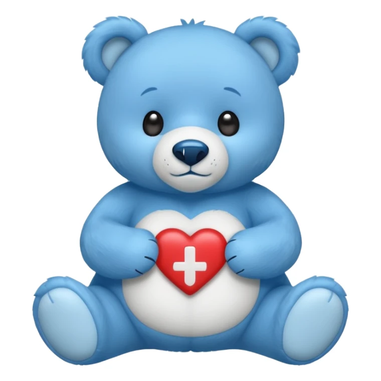 a blue bear with the diabetes awareness symbol sticker