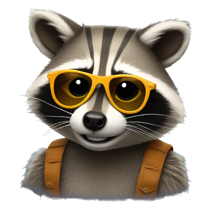 Raccoon wearing sunglasses sticker