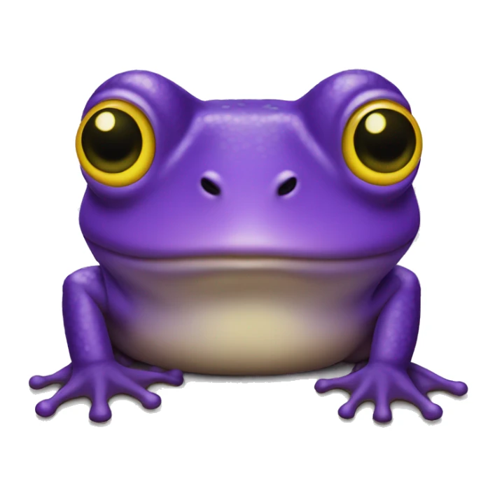 purple frog with yellow heat eyes sticker