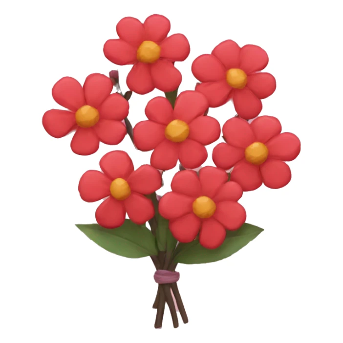 Red Sakura flower bouquet  sticker