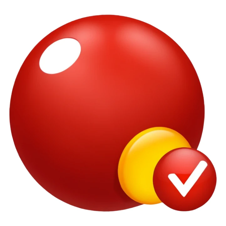 bolinha sólida vermelha para marcar início de frase sticker