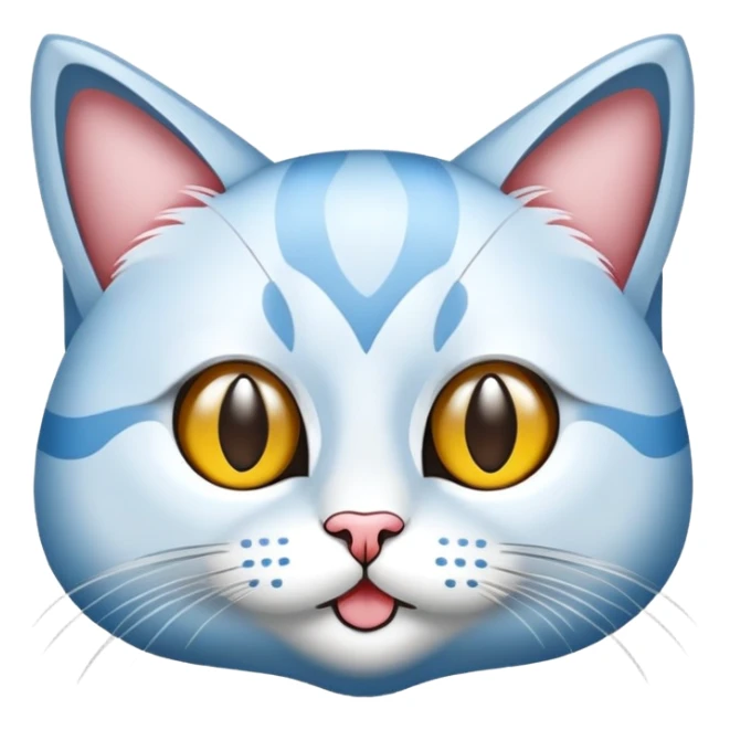 Gözlerinde kalp olan mavi kedi sticker