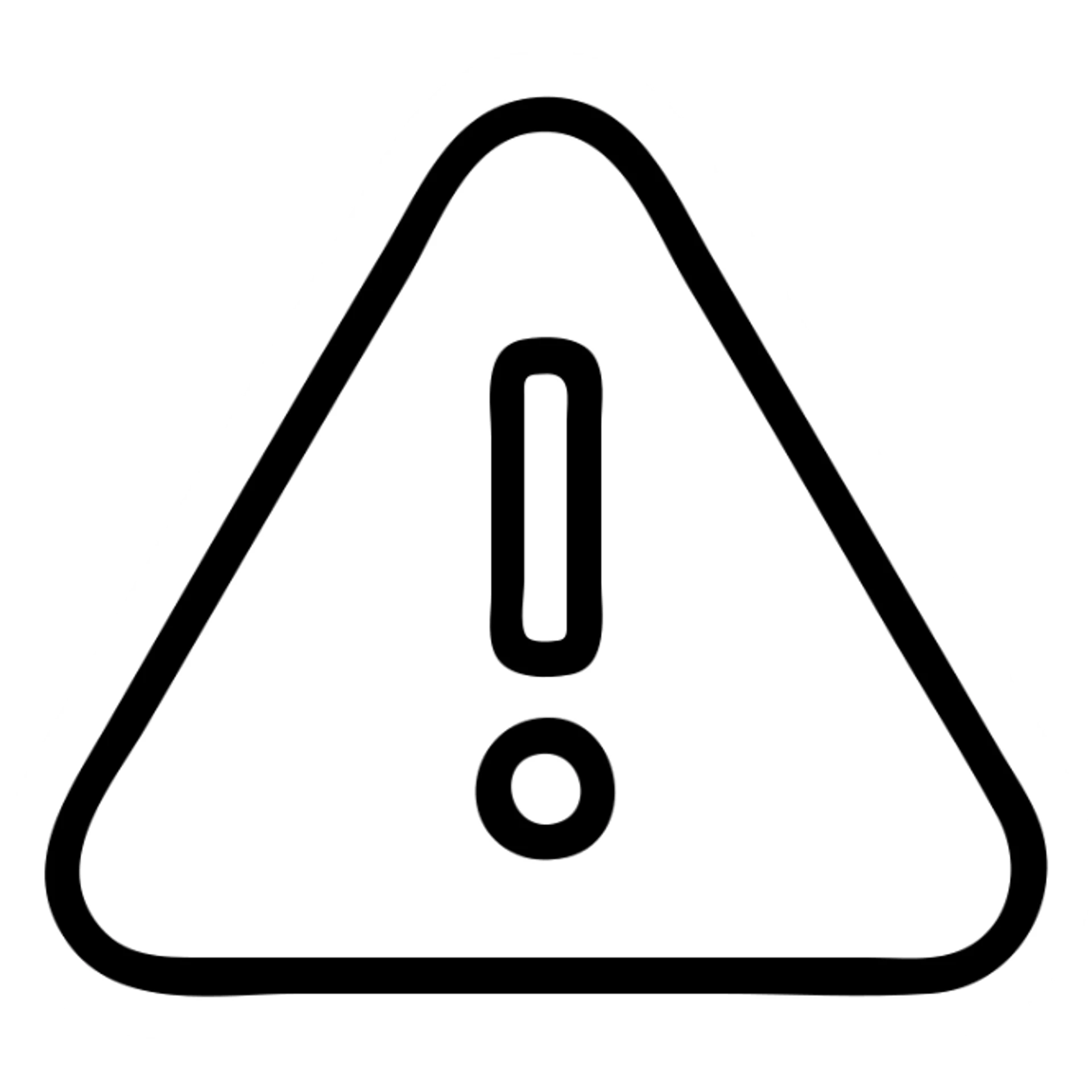 alert icon with exclamation mark, clean, fits Discord UI sticker