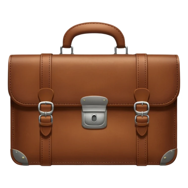emoji de maletin marron de empleo sticker